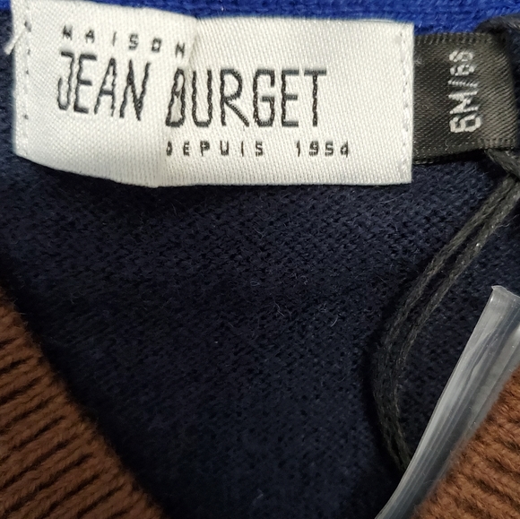 Jean Bourget size 6M navy and brown cardigan - Picture 3 of 5